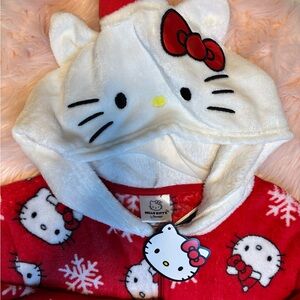 Hello Kitty Red and White Fleece Hoodie